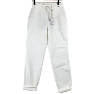 Judy Blue JB88812 High Waist Jogger Jeans Women 1/25 White  Utility Coastal